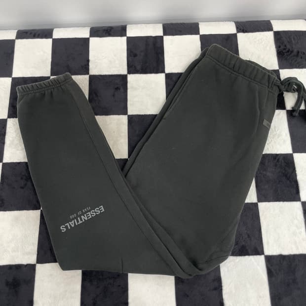 ESSENTIALS 피어오브갓 에센셜 스웻 팬츠 블랙 (M)