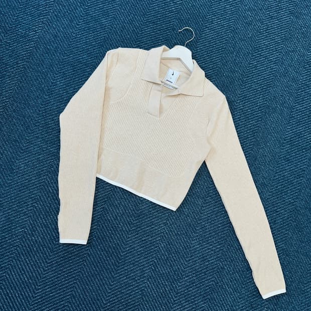 [여성XL] 자크뮈스 X 나이키 롱 슬리브 립드 폴로