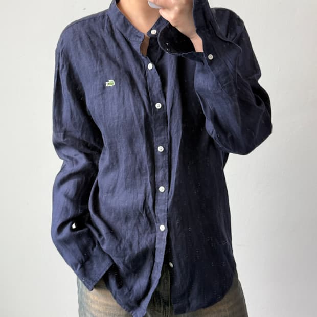 [L] 라코스테 슬림핏 린넨 셔츠