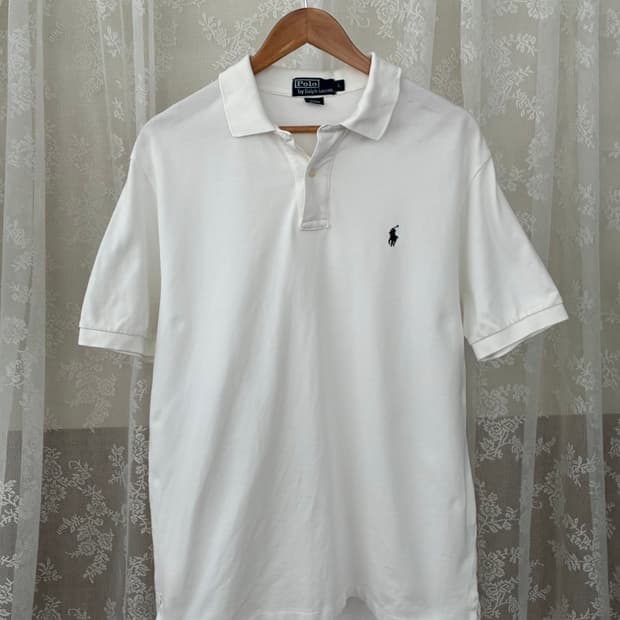 L) 폴로 랄프로렌 반팔 카라 티셔츠 화이트