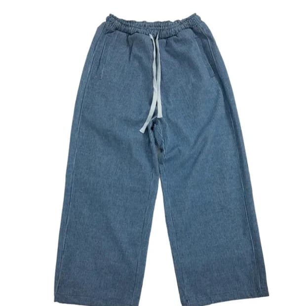 1,2 ) 논노드 파자마 데님 팬츠 블루