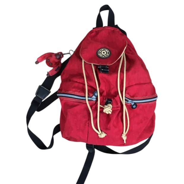 키플링 복조리 백팩 레드