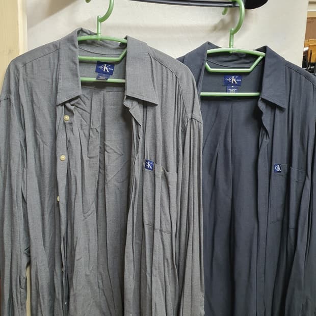 CK 켈빈 클레인 플리츠 셔츠 2종일괄 급쳐합니다 