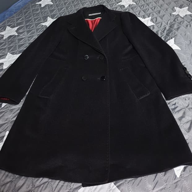 ANNE KLEIN 이태리원사 캐시미어100% 코트 블랙 (66~77)