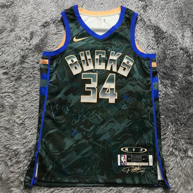 [[M(100),A급] 나이키 NBA 밀워키 야니스안데토쿤보 져지@715