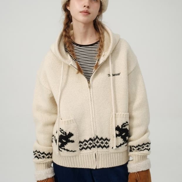 더바넷 모노 스키 니트집업 Mono ski Zip-Up Knit