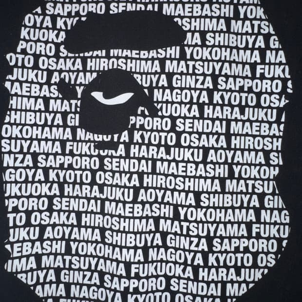 베이프 재팬 에이프 헤드 티셔츠