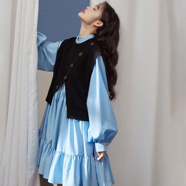 쿠오세 셔츠 원피스