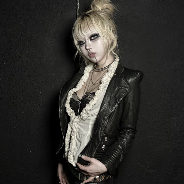 Power Shoulder Leather Jacket