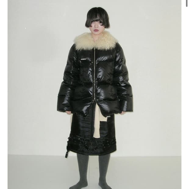 애옹쓰 퍼 카라 패딩 덕다운