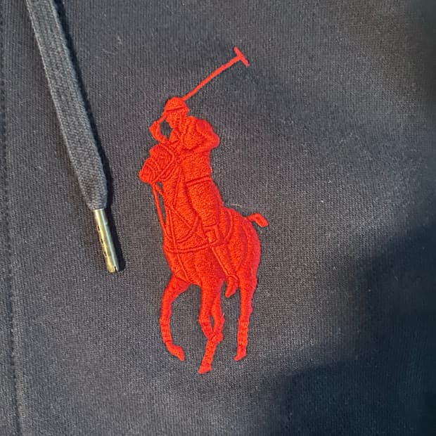 폴로 빅포니 체크 후드집업