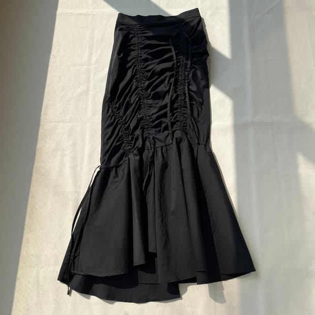 SLY 셔링 드로우스트링 롱 스커트