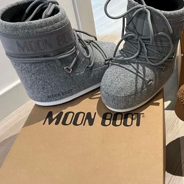 문부츠 로우 부츠 펠트 그레이 36/38 사이즈