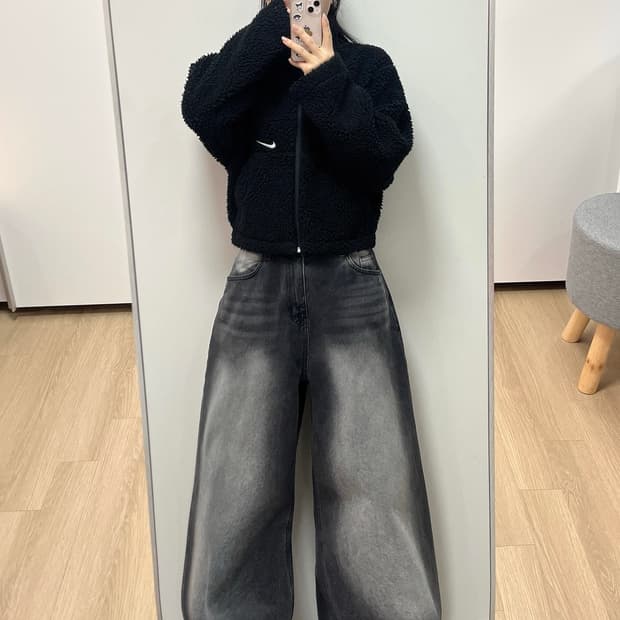 나이키 빅스우시 크롭 플리스 뽀글이 자켓