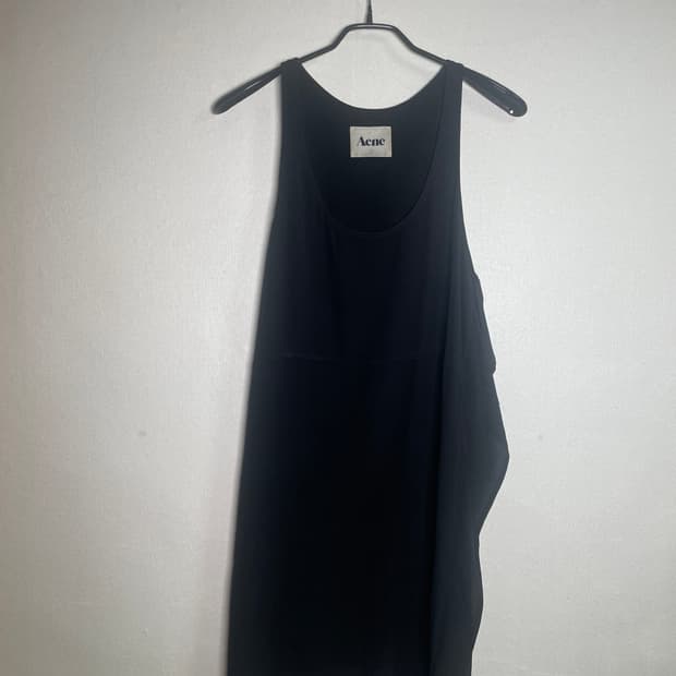 아크네 빈티지 블랙미니드레스 