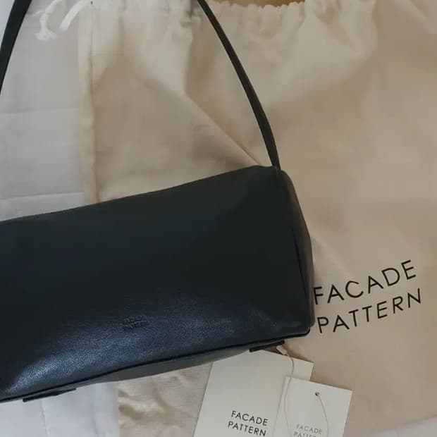 파사드패턴 빈티지 캐빈백 블랙