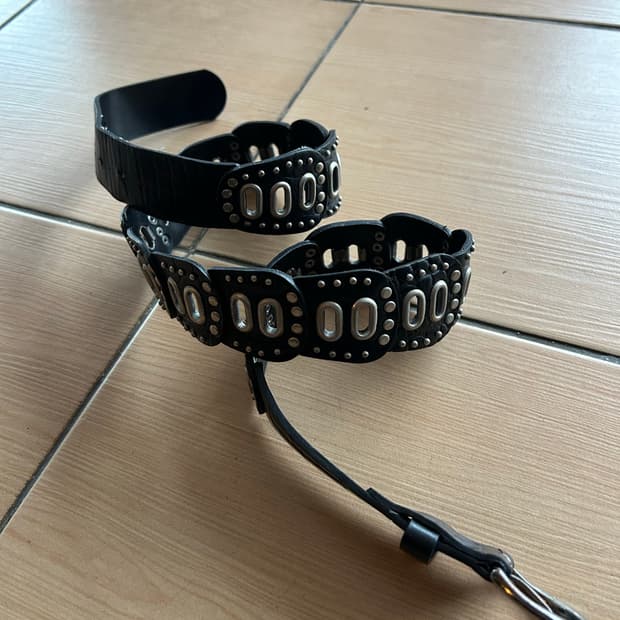 Vintage stud leather belt