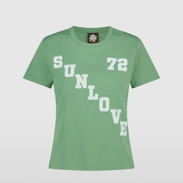 썬러브 W Diagonal Tee Green