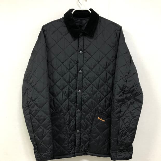 바버 Barbour 코듀로이 퀼팅 헤리티지 리스테일 자켓 _ 블랙 S