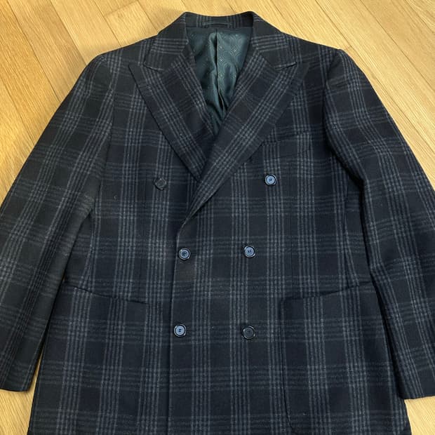 MAN ON THE BOON 더블 체크 자켓 50 슬림핏