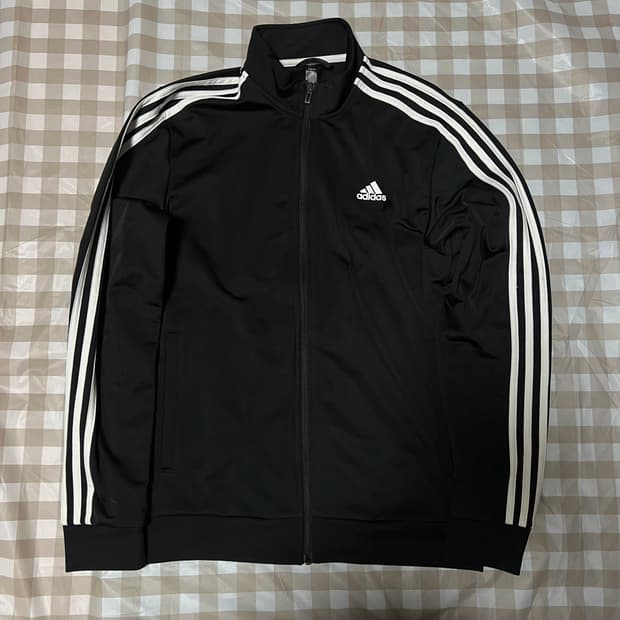 아디다스 져지 블랙 XL 검정 트랙탑 집업 삼선 Y2K