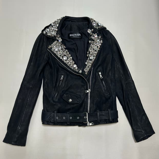 데카르넹 발망 스터드 가죽자켓