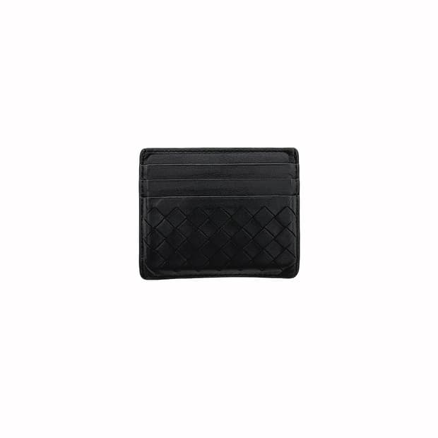 보테가 베네타 네로 인트레치아토 카드지갑