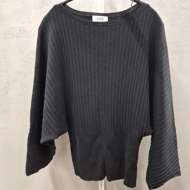 COS 블랙 골지 니트 S