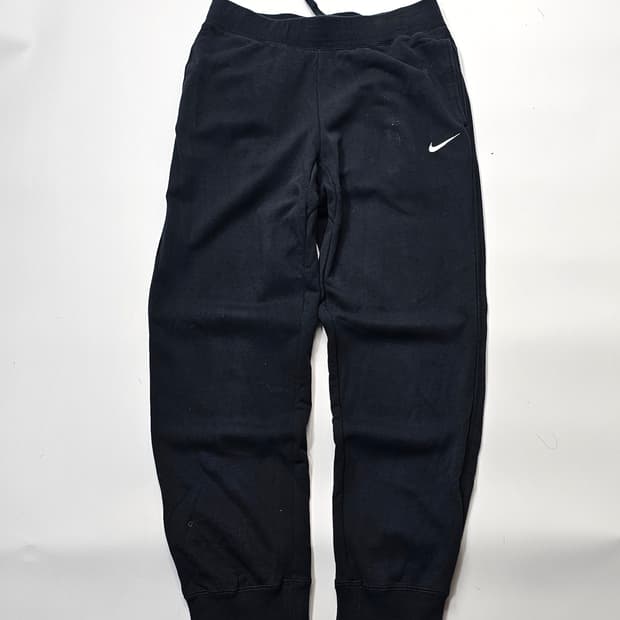 나이키 블랙 기본 스우시 면 조거 바지