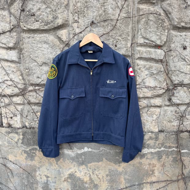 50s 빈티지 유니온메이드 게버딘 윕코드 워크 자켓 38