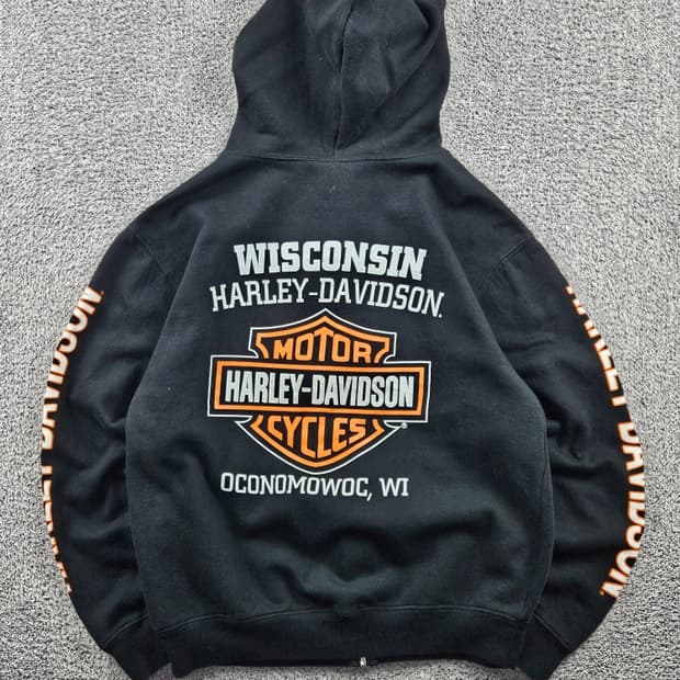 할리데이비슨 위스콘신 오코노왁 후드 집업 ( M ) / 10932