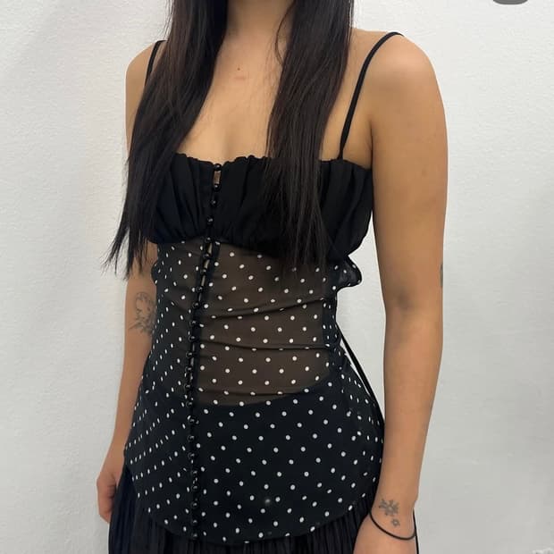 (새상품) Losesleepover 도트 나시 블라우스