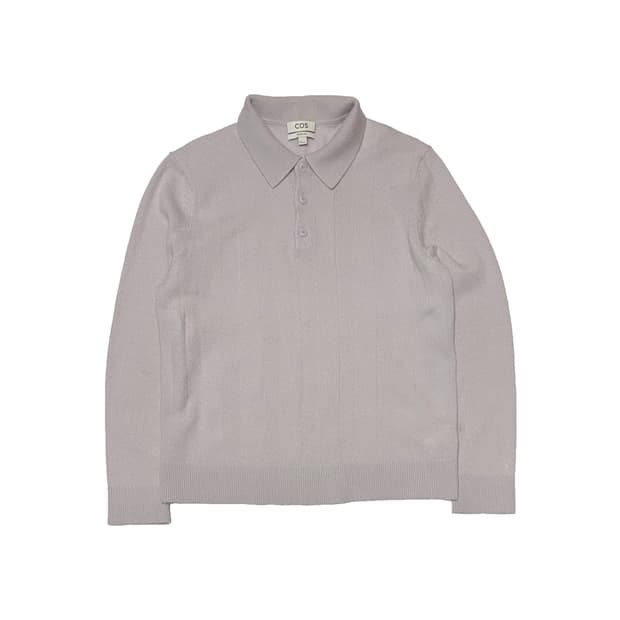 COS 코스 레귤러핏 울 카라 니트