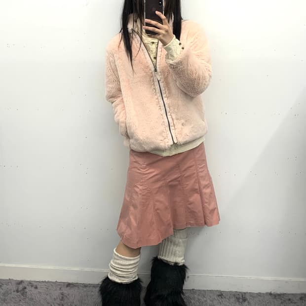 모스키노 핑크 미디 스커트