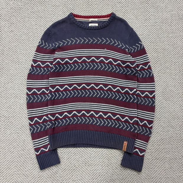 타미힐피거데님 패턴 니트 v2135