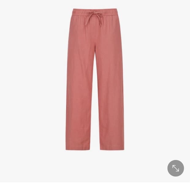 탑텐 리넨라이크 밴딩 와이드 팬츠