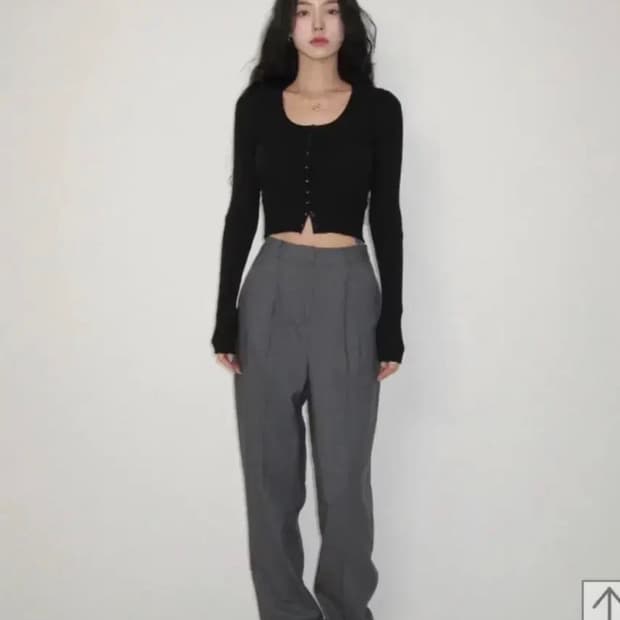 (새상품) 페일제이드 제니 울 슬랙스 챠콜 그레이 1 사이즈 