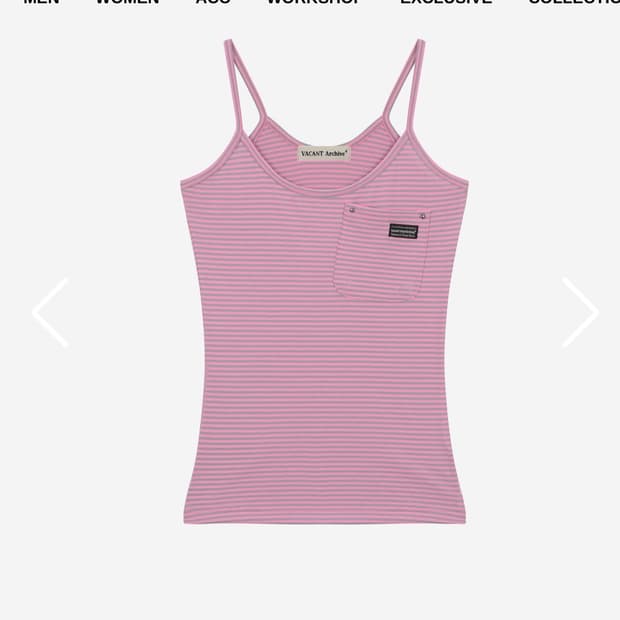 NERO STRIPE POCKET SLEEVELESS PINK