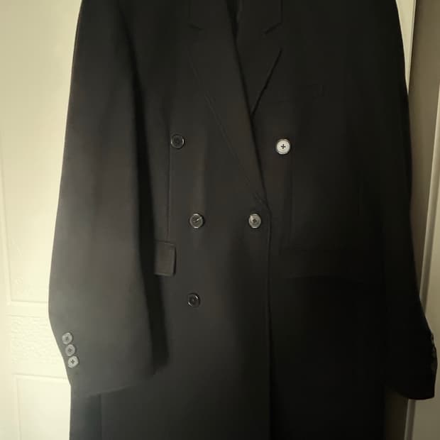 LMood 엘무드 블랙 더블 코트 46사이즈