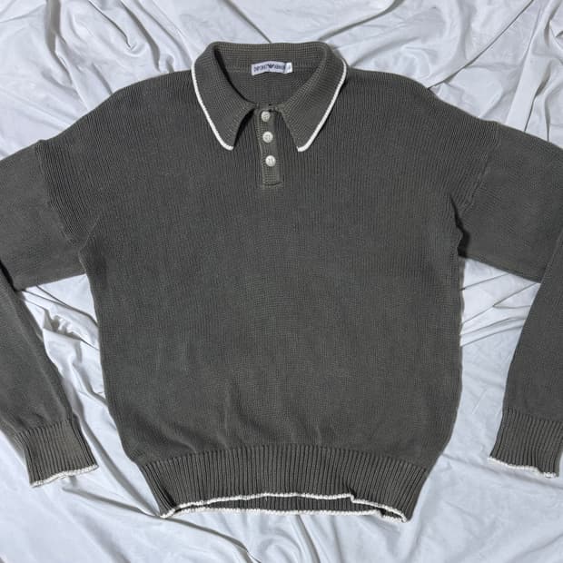 90s 엠포리오 아르마니 폴로 카라 니트