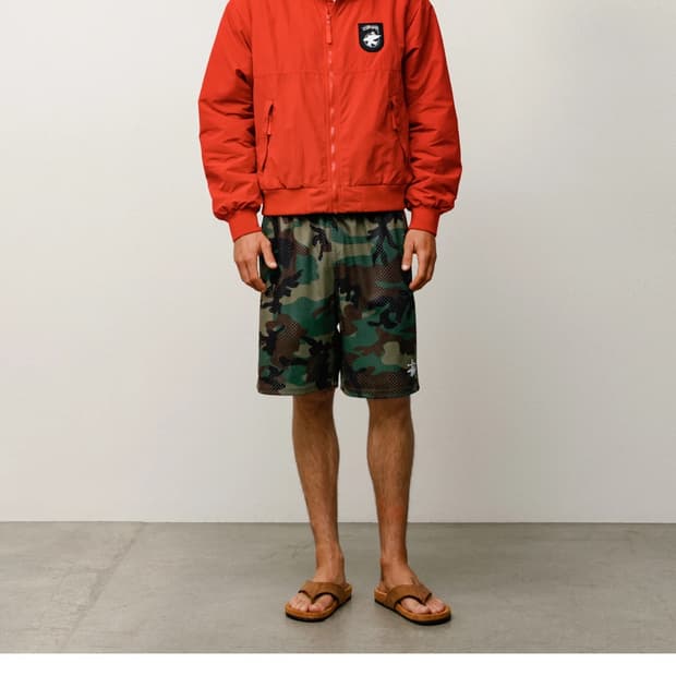 스투시 메쉬팬츠 카모 L