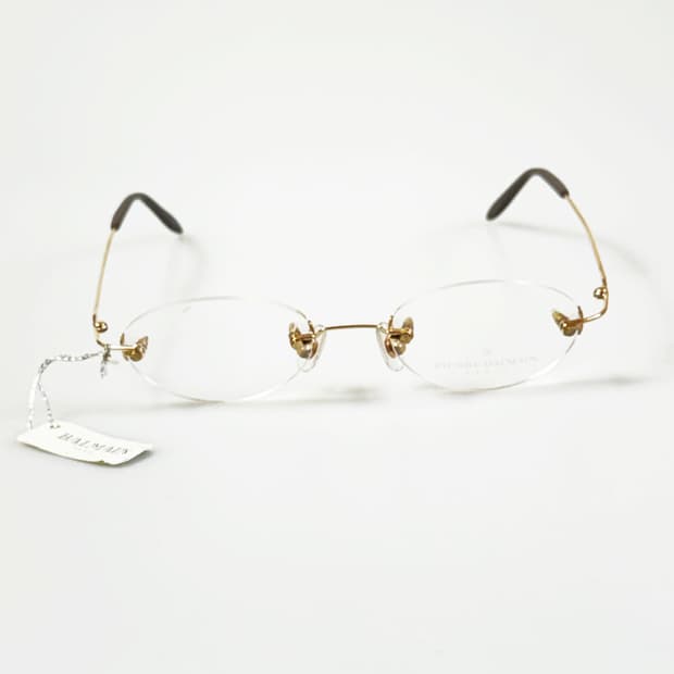 PIERRE BALMAIN 오벌 무테 골드 메탈 빈티지 안경
