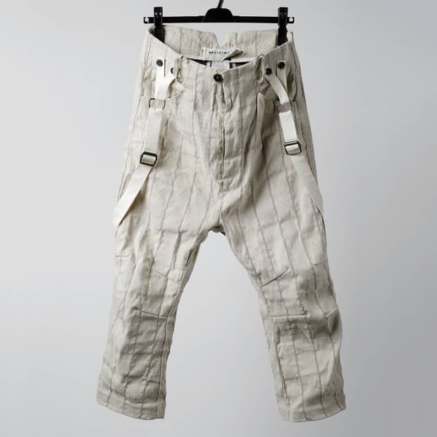 MAVRANYMA DIFFERENT STRIPE BAND PANTS