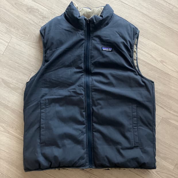 파타고니아 리버시블 코튼 다운 베스트 L