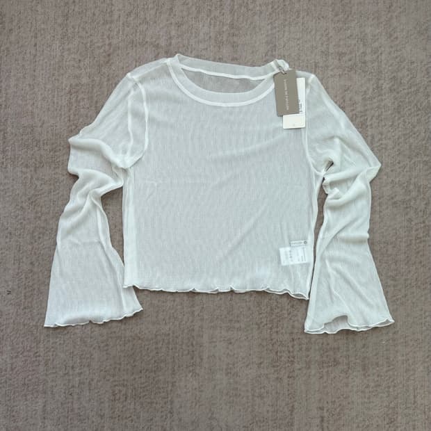새상품) 여성 얇은 블라우스 흰색