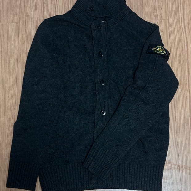 스톤아일랜드 램스울 가디건 챠콜 XL