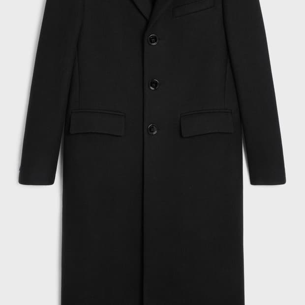 셀린느 24fw 박시 코트 펠트 블랙 56