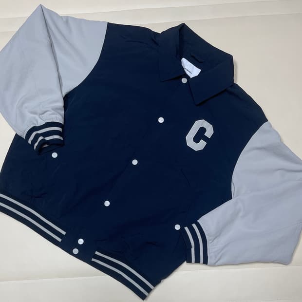 커버낫 C 로고 바시티 자켓 네이비 L