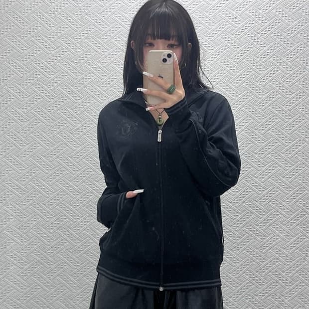 나이키 맨체스터 유나이티드 올블랙 유니폼 져지 집업 L C10820