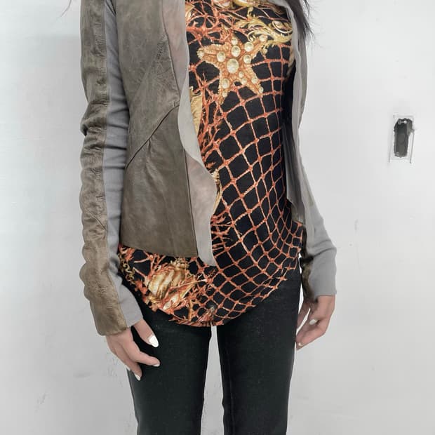 Rick Owens 2010 Sheepskin Silk Jacket